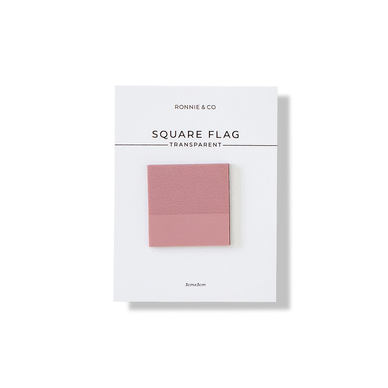 Transparent Sticky Notes |  Square Page Flags | Dusty Rose